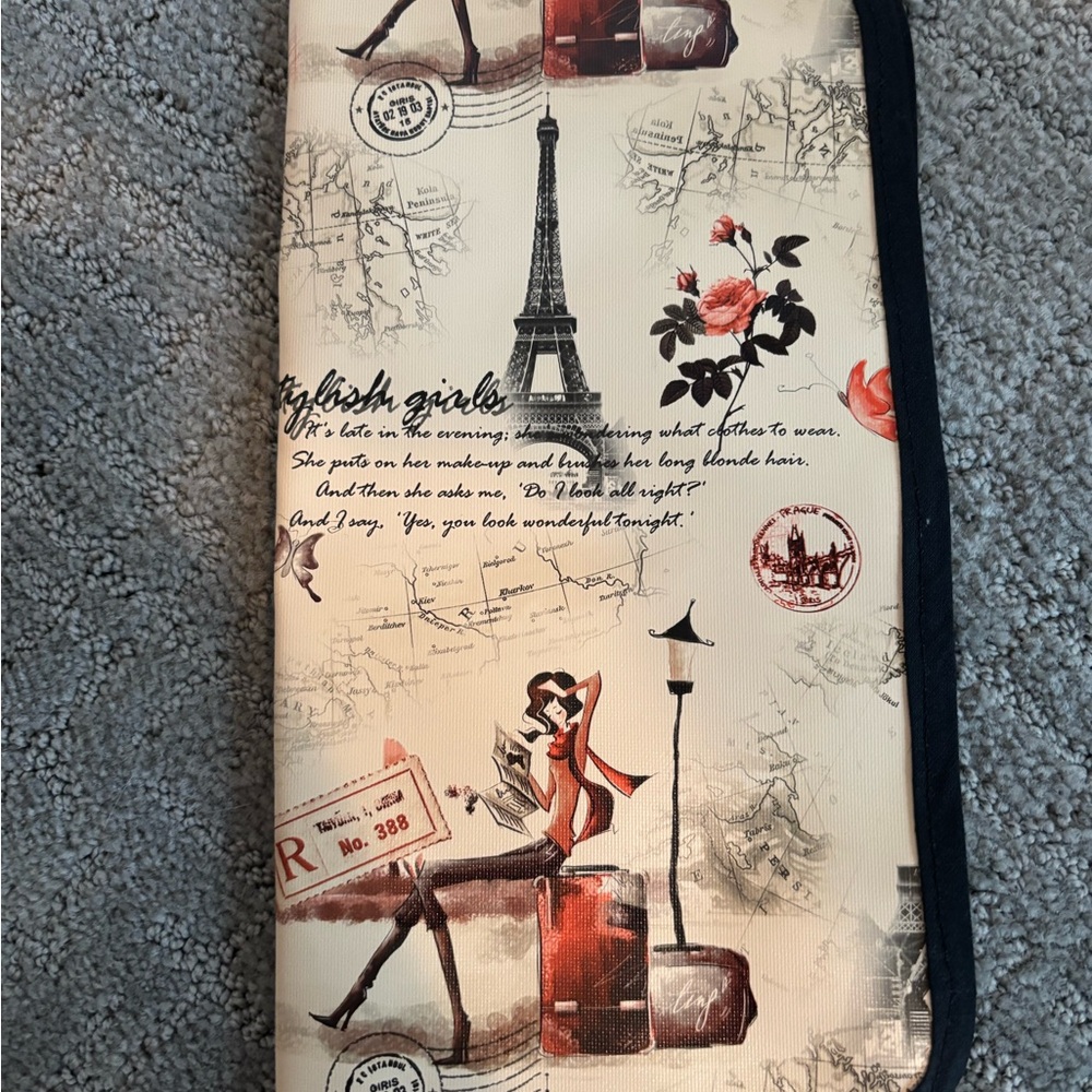 Stylish Parisian Travel Pouch for Passport